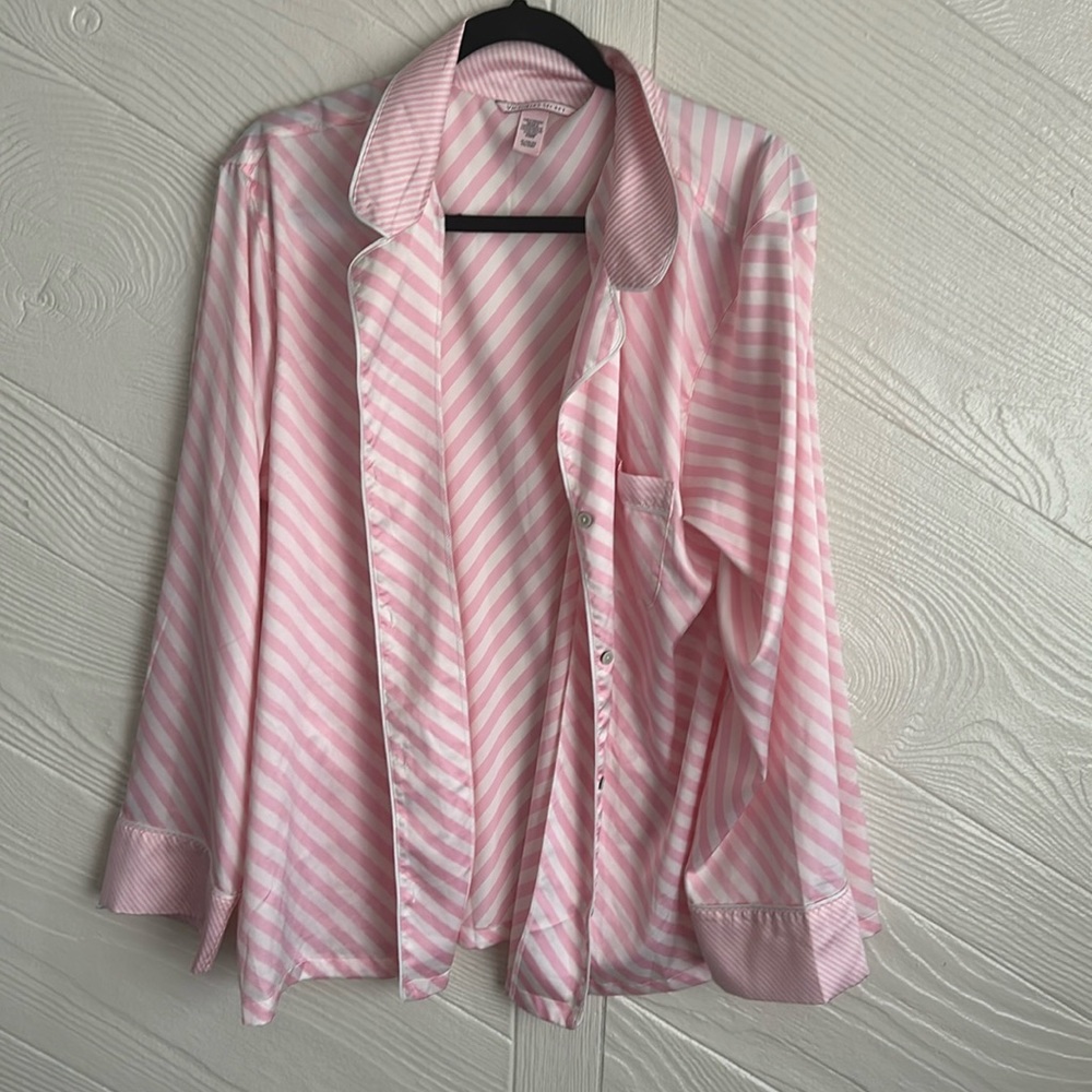 Victoria secret button up silky shirt